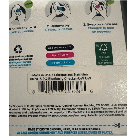 PopSockets PopGrip 3 Design Cell Phone Grip & Stand 3Pk - Picture 4 of 11